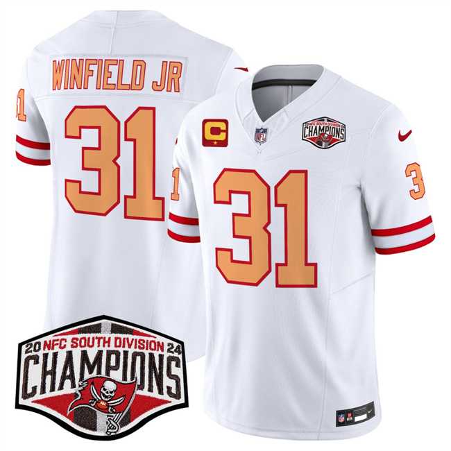 Men's Tampa Bay Buccaneers #31 Antoine Winfield Jr. White F.U.S.E. 2024 NFC South Champions With 1-Star C Patch Limited Stitched Jersey,We sell and wholesale Men's Tampa Bay Buccaneers #31 Antoine Winfield Jr. White F.U.S.E. 2024 NFC South Champions With 1-Star C Patch Limited Stitched Jersey on line form chian!